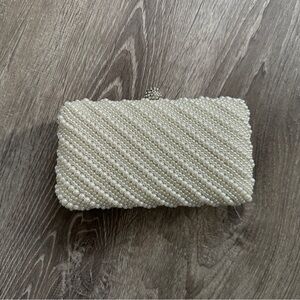Pearl Beaded Bridal Clutch